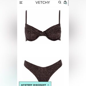 VETCHY CABO SILVER BIKINI SET med top large bottom